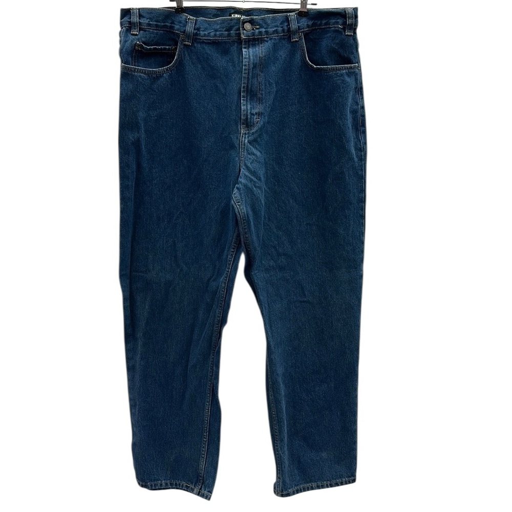Kirkland Signature Cotton Straight Leg Mens 42 Waist 32 Length Blue Jeans